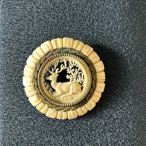 Deer Brooch Vintage 1930s